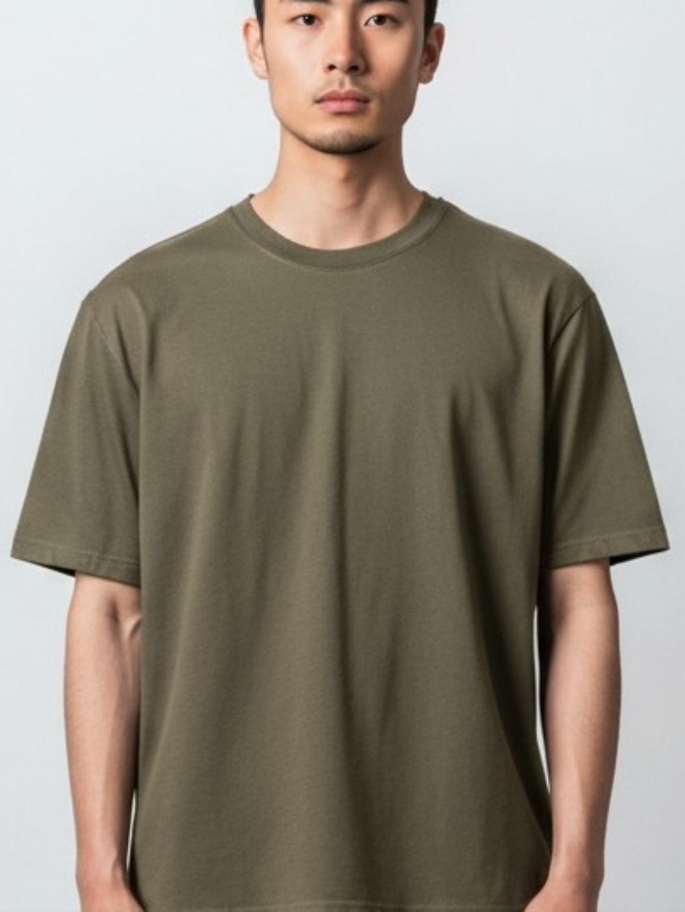 Goodlife Tri-Blend Scallop Men’s Short-Sleeve Crewneck Olive T-Shirt